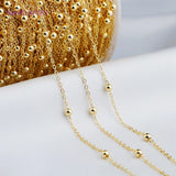 14K Plated Beaded Cable Link Clip Beads Ball Chain Supplies