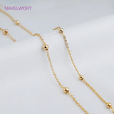 14K Plated Beaded Cable Link Clip Beads Ball Chain Supplies