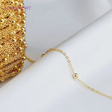 14K Plated Beaded Cable Link Clip Beads Ball Chain Supplies