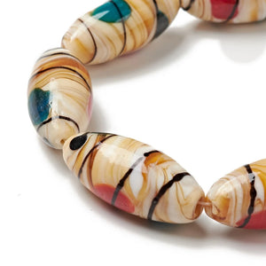 13mm Lampwork Oval Beads Strand for DIY Jewelry Making, 10pcs/strand