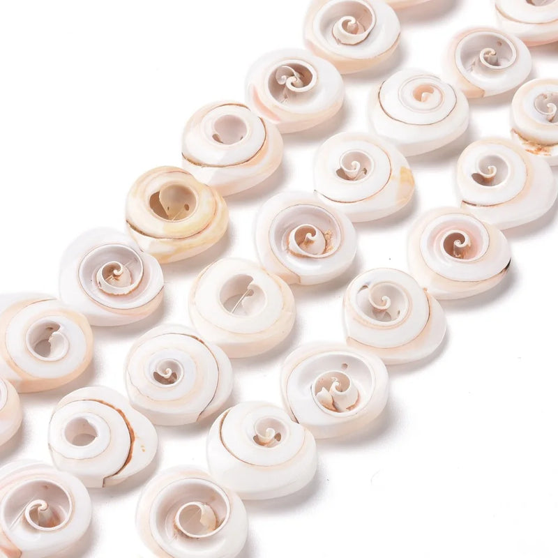 Natural Heart Spiral Shell Beads Strand for Jewelry Making