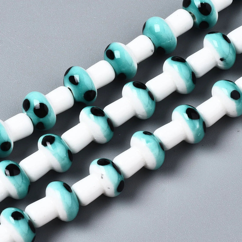 12x10mm Mushroom Porcelain Ceramic Beads for Jewelry Making
