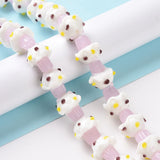 2 Mushroom Lampwork Beads for DIY Earring Bracelet Necklace Jewelry Making