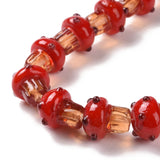 2 Mushroom Lampwork Beads for DIY Earring Bracelet Necklace Jewelry Making