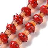 2 Mushroom Lampwork Beads for DIY Earring Bracelet Necklace Jewelry Making