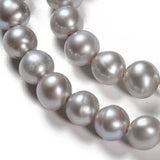 2 Strands Natural Freshwater Pearl Bead Light Grey 4~6x4~5mm