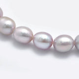 2 Strands Freshwater Pearl Beads Oval Shapes 6.5~7x5.5~6mm