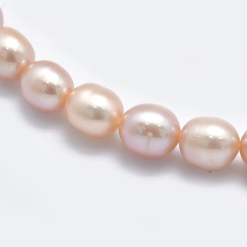 2 Strands Freshwater Pearl Beads Oval Shapes 6.5~7x5.5~6mm
