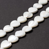 Natural Trochus Shell Beads Peach Heart Shape for DIY Jewelry Making