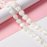 Natural Trochus Shell Beads Peach Heart Shape for DIY Jewelry Making
