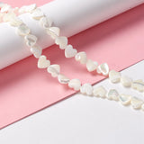 Natural Trochus Shell Beads Peach Heart Shape for DIY Jewelry Making