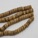 2 Strands 16" Natural Coconut Rondelle Beads 8mm Multicolor