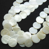 52PCS Nature Mother OF Pearl Shell Beads 18mm Round Shape DIY Necklace Making