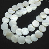 52PCS Nature Mother OF Pearl Shell Beads 18mm Round Shape DIY Necklace Making