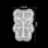 3D Geometry Bear Mirror Silicone Mold for DIY Crafts