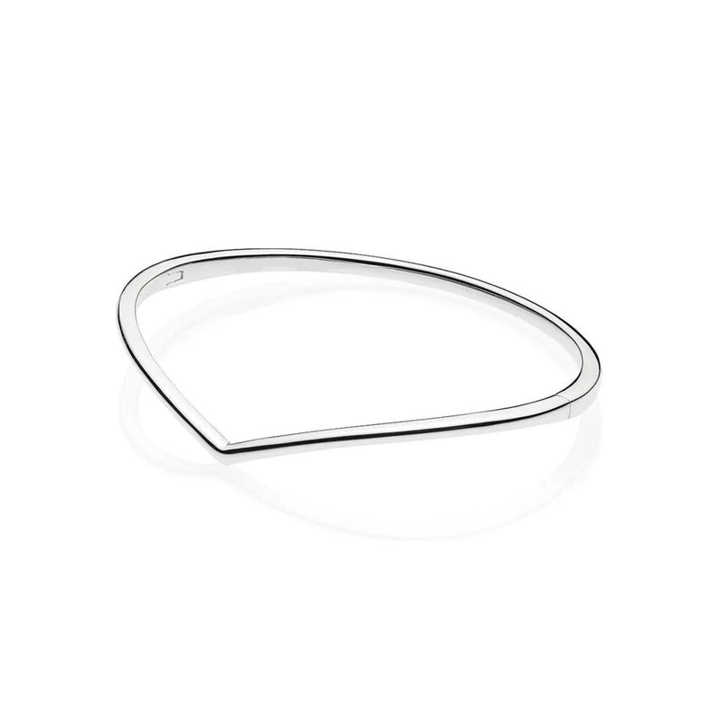 925 Sterling Silver Pan Moments Sparkling Wishbone Crystal Bangles Bracelets