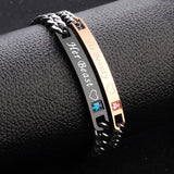 Rose Crystal Couple Bracelet Women & Men