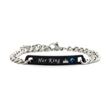 Rose Crystal Couple Bracelet Women & Men