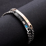 Rose Crystal Couple Bracelet Women & Men