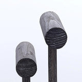2 Tier Display Stand Accessories Holder Grey Distressed Bar for Decoration