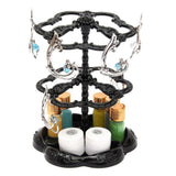 2-Tier Retro Jewelry Stand Rack Earrings Necklace Ring Display Organizer