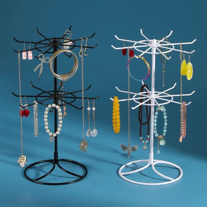 Rotary Jewelry Stand Rack Earrings Necklace Display Organizer Holder