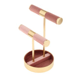 2 Tier T-Bar Bracelet Necklace Jewelry Display Stand