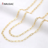 2 Types 14K Plated Oval Cable Chains DIY Jewelry Accessories