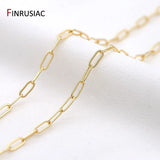 2 Types 14K Plated Oval Cable Chains DIY Jewelry Accessories