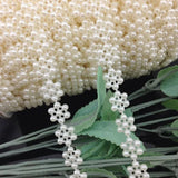 2 Yards Snowflake Simulated-Pearl Plastic Chain Beads DIY