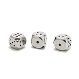 2 Dice Spacer Beads Stainless Steel Square Loose Beads for DIY Jewelry Making