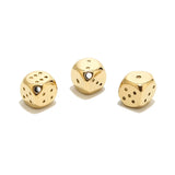 2 Dice Spacer Beads Stainless Steel Square Loose Beads for DIY Jewelry Making