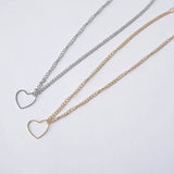 Harajuku Hollow Heart Choker Metal Colar Necklace