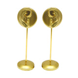Ear Shaped Stud Holder Round Base Ear Model Earring Display Stand