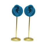 Ear Shaped Stud Holder Round Base Ear Model Earring Display Stand