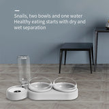 2-in-1 Cat Bowls Pet Feeder Food Bowl Water Bowls Automatic Water Dispenser