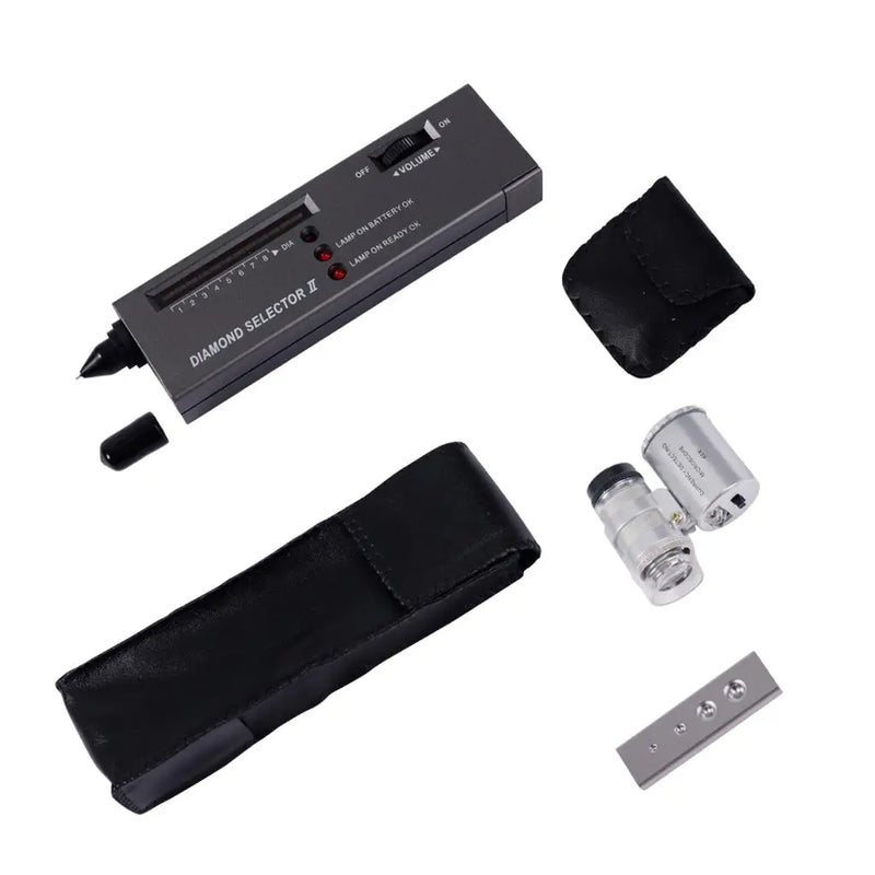 2 in 1 Diamond Test Pen Magnifying Tool Gemstone Hardness Portable