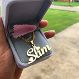 2in Personalized Name Necklace Stainless Steel Chain