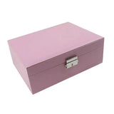 Jewelry Display Box Organizer, PU Leather Travel Case with Lock