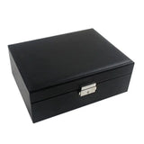 Jewelry Display Box Organizer, PU Leather Travel Case with Lock