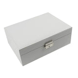 Jewelry Display Box Organizer, PU Leather Travel Case with Lock