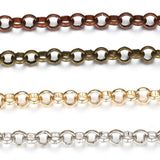 DIY Necklace Chains 2m Rhodium/Silver/KC Gold/Antique Bronze Plated