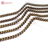 2M Width 3MM 3.5MM Antique Bronze Coppe Dense Stronger Extended Chain