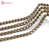 2M Width 3MM 3.5MM Antique Bronze Coppe Dense Stronger Extended Chain