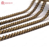 2M Width 3MM 3.5MM Antique Bronze Coppe Dense Stronger Extended Chain