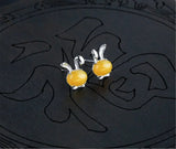 925 Silver Earring Blanks Rabbit Earring Studs Component E186B