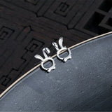 925 Silver Earring Blanks Rabbit Earring Studs Component E186B