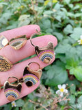 2 Pairs Rainbow CZ Micro Pave Clasp for Women Necklace Jewelry