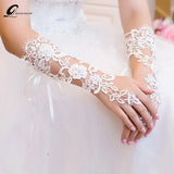 2 pcs Lace Bridal Bracelets Wedding Hand Accessories Bridesmaid Long Bracelets