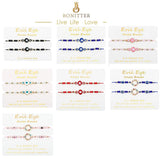 2 pcs/Set Evil Eye Bracelets Red Braided Protection Amulet Gift For Women Men